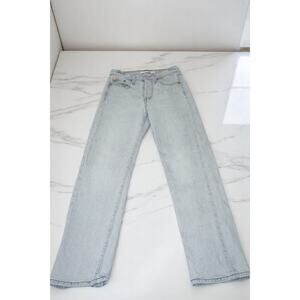 Levi's Premium Wedgie Straight Jeans – Size 25 – Gray Wash Button Fly Denim